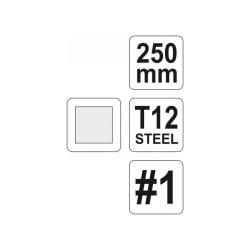 YATO Négyszög reszelő 250 mm / #1 durva (YT-6224) YATO Négyszög reszelő 250 mm / #1 durva (YT-6224)