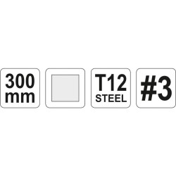 YATO Négyszög reszelő 300 mm / #3 finom (YT-62246)