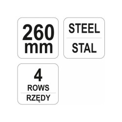 YATO Drótkefe 4 soros hajlított műanyag nyéllel (YT-6332)