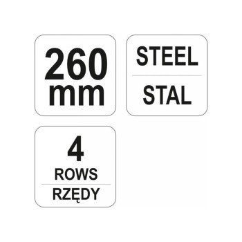 YATO Drótkefe 4 soros hajlított műanyag nyéllel (YT-6332)