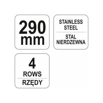 YATO Drótkefe inox kaparóval 4 soros 260 mm (YT-6339) YATO Drótkefe inox kaparóval 4 soros 260 mm (YT-6339)