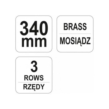 YATO Drótkefe réz 3 soros 340 mm (YT-6341)