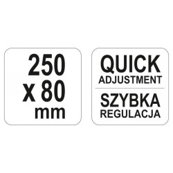 YATO Gyorscsavarszorító 250 x 80 mm nagy szorítóerővel (YT-64111) YATO Gyorscsavarszorító 250 x 80 mm nagy szorítóerővel (YT-64111)