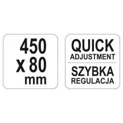 YATO Gyorscsavarszorító 450 x 80 mm nagy szorítóerővel (YT-64113) YATO Gyorscsavarszorító 450 x 80 mm nagy szorítóerővel (YT-64113)