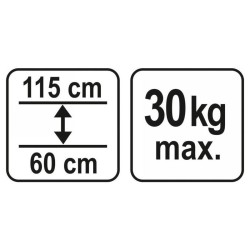 YATO Teleszkópos támasztó rúd 600-1150 mm Max . 30 kg (YT-64551)