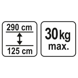 YATO Teleszkópos támasztó rúd 1250-2900 mm 30 kg (YT-64552) YATO Teleszkópos támasztó rúd 1250-2900 mm 30 kg (YT-64552)