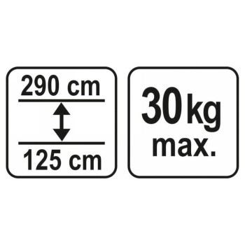 YATO Teleszkópos támasztó rúd 1250-2900 mm 30 kg (YT-64552) YATO Teleszkópos támasztó rúd 1250-2900 mm 30 kg (YT-64552)