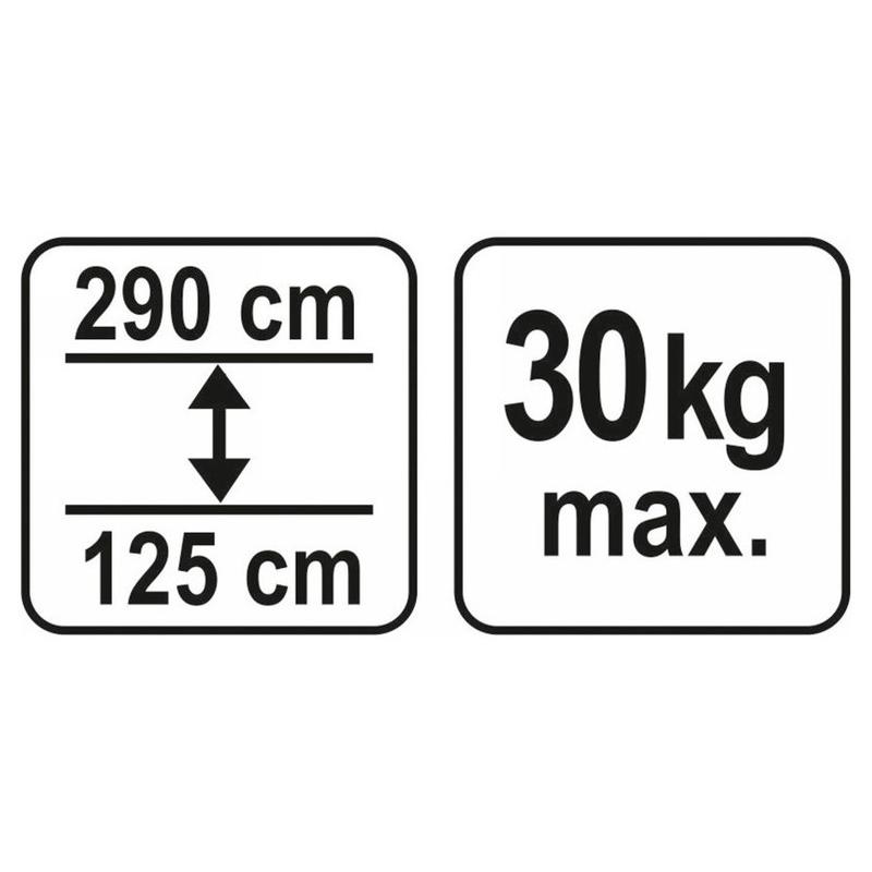 YATO Teleszkópos támasztó rúd 1250-2900 mm 30 kg (YT-64552) YATO Teleszkópos támasztó rúd 1250-2900 mm 30 kg (YT-64552)