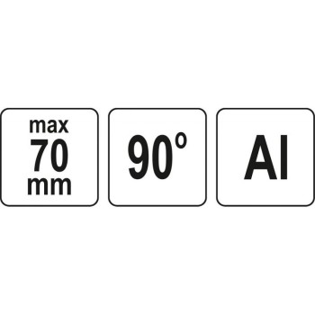 YATO Sarokszorító 70 mm alumínium (YT-65136)