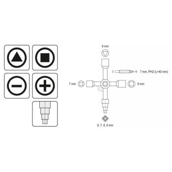 YATO Kapcsolószekrény kulcs (YT-66700)