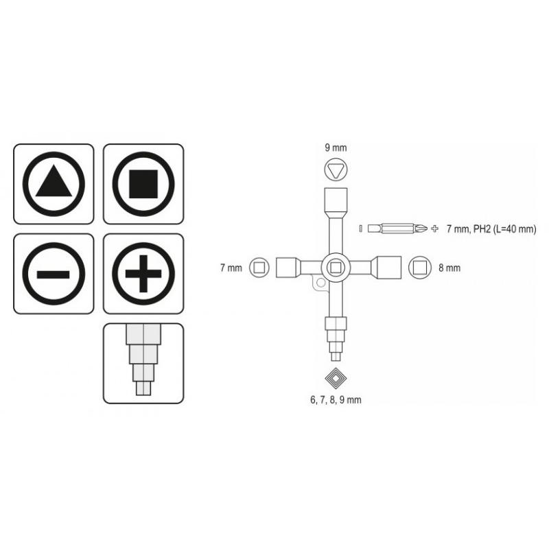 YATO Kapcsolószekrény kulcs (YT-66700)
