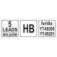 YATO Ácsceruza grafit betét 110 mm szürke HB (5 db/cs) (YT-69285)