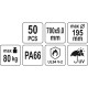 YATO Kábelkötegelő fekete 700 x 9,0 mm (50 db/cs) (YT-70658)