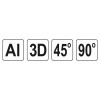 YATO 3D derékszög Alumínium 150 mm 45°/90° (YT-70797)