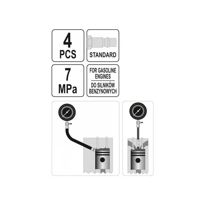 YATO Hengerfej diagnosztikai készlet 4 részes (YT-73055)