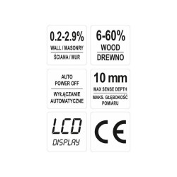 YATO Nedvességmérő fához és építőanyagokhoz (YT-73141)