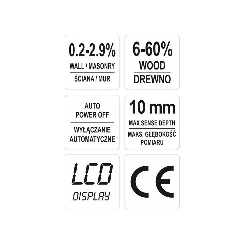 YATO Nedvességmérő fához és építőanyagokhoz (YT-73141)