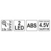 YATO Fejpántos nagyító LED világítással 1 x - 3,5 x (YT-73842)
