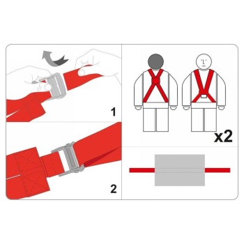 YATO Bútorszállító heveder készlet 3 részes 50 x 3700 mm (YT-74261)