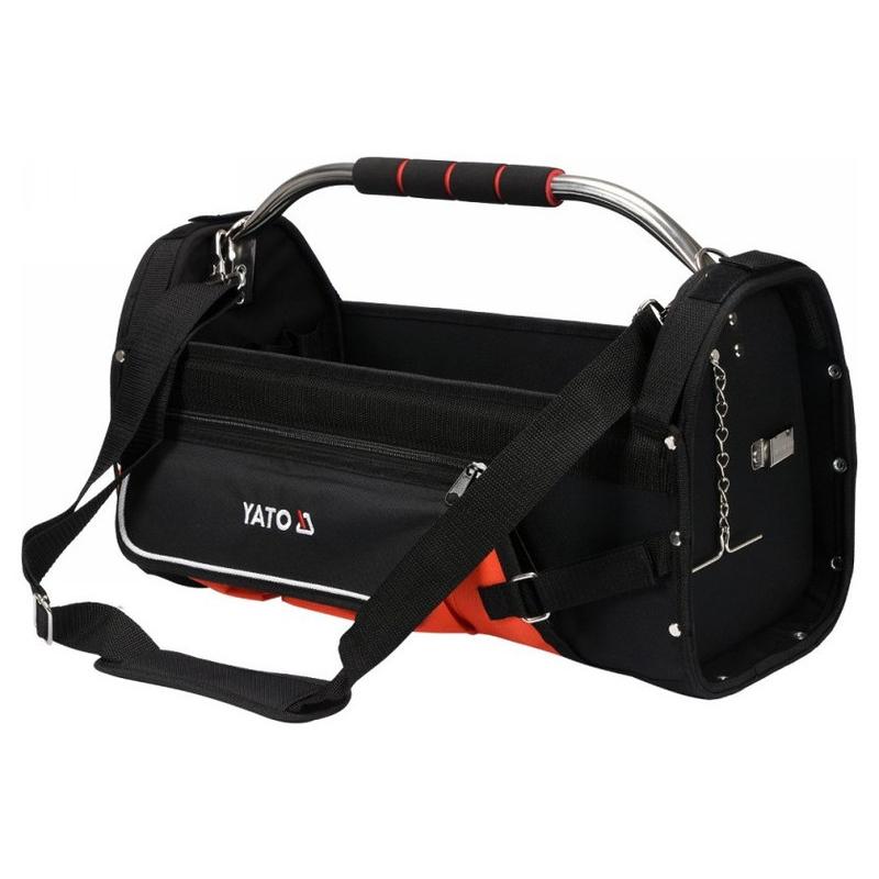 YATO YT‑74373 csővázas szerszámtáska – 11 zseb, 600D poliészter