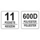 YATO YT-74373 csővázas szerszámtáska 11 zsebbel, 600D poliészter YATO YT-74373 csővázas szerszámtáska 11 zsebbel, 600D poliészter
