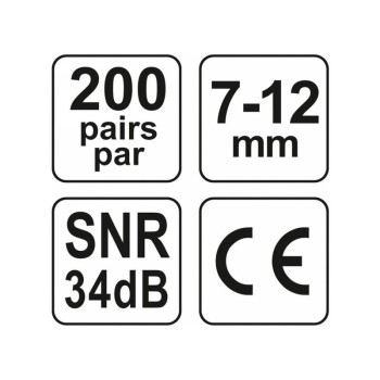 YATO Füldugó 7-12 mm (200 pár/cs) (YT-74510)