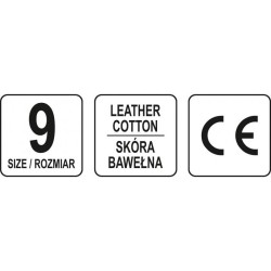 YATO Munkavédelmi kesztyű 9-es méret bőr-pamut piros (YT-746419) YATO Munkavédelmi kesztyű 9-es méret bőr-pamut piros (YT-746419)