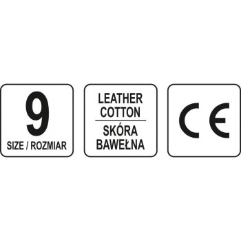 YATO Munkavédelmi kesztyű 9-es méret bőr-pamut piros (YT-746419) YATO Munkavédelmi kesztyű 9-es méret bőr-pamut piros (YT-746419)