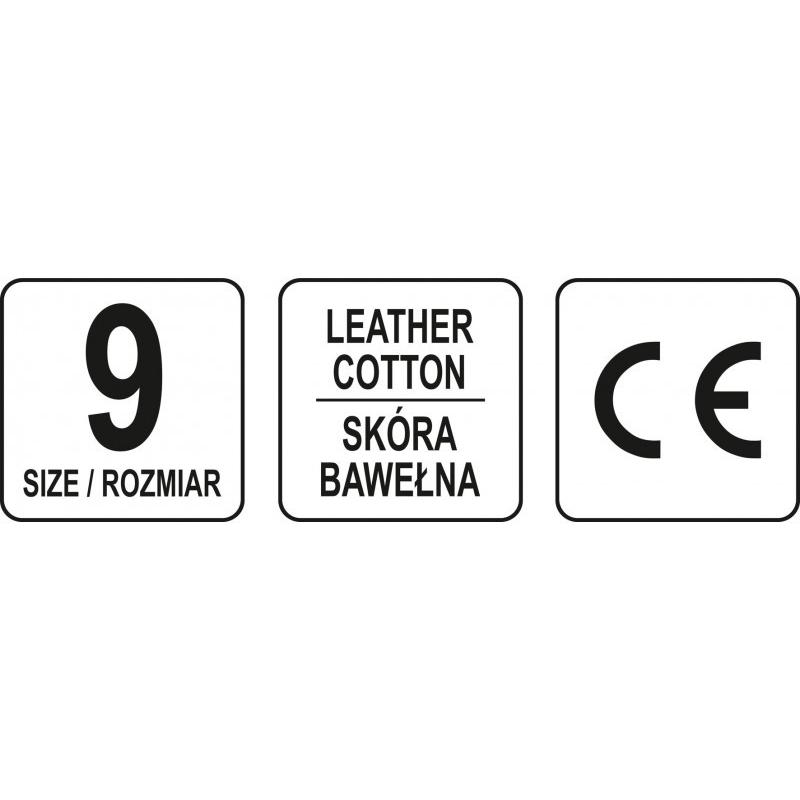 YATO Munkavédelmi kesztyű 9-es méret bőr-pamut piros (YT-746419) YATO Munkavédelmi kesztyű 9-es méret bőr-pamut piros (YT-746419)