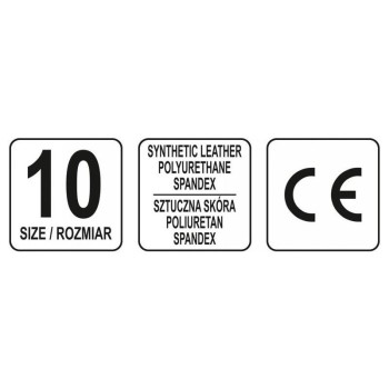 YATO Munkavédelmi kesztyű ujjvég nélküli 10-es méret (YT-74660)