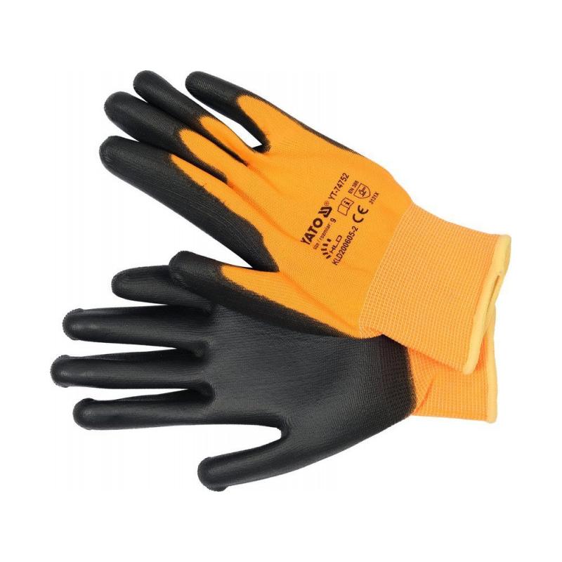 YATO Munkavédelmi kesztyű PU mártott 9-es (YT-74752)