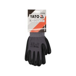 YATO Munkavédelmi kesztyű habosított nitril mártott 10-es csúszásgátlós (YT-74759)