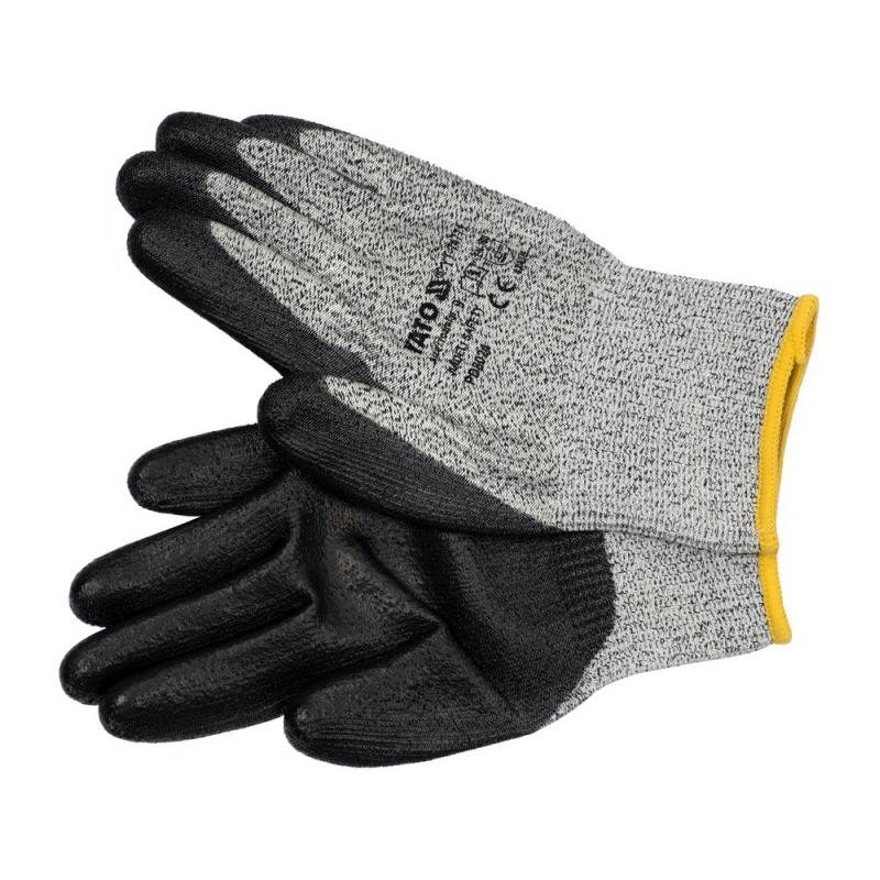 YATO Munkavédelmi kesztyű PU mártott 9-es vágásbiztos (YT-74771) YATO Munkavédelmi kesztyű PU mártott 9-es vágásbiztos (YT-74771)