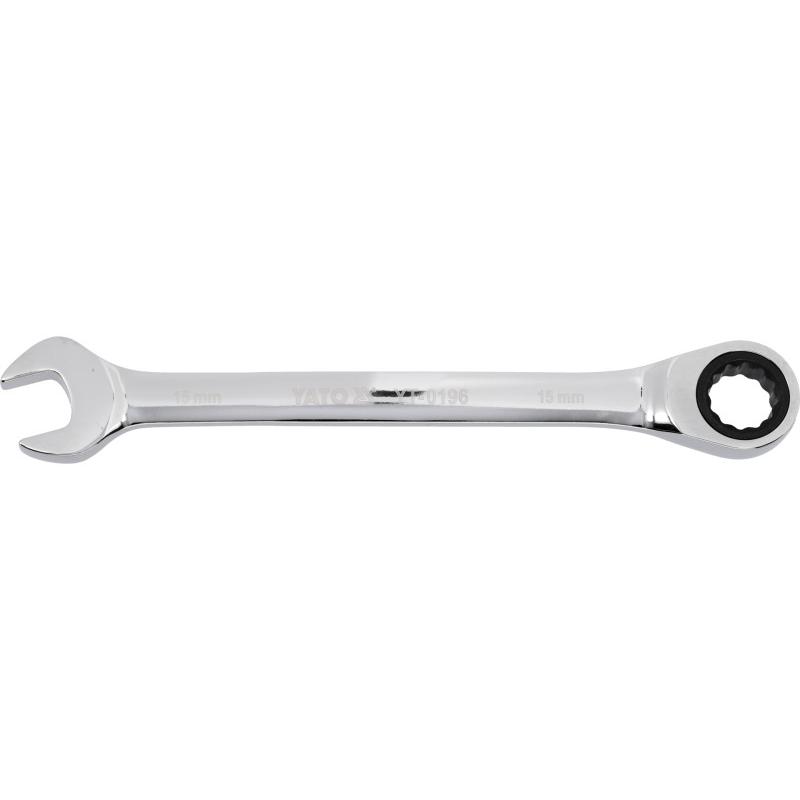 YATO Racsnis csillag-villáskulcs 15 mm / 200 mm 72T CrV (YT-0196)