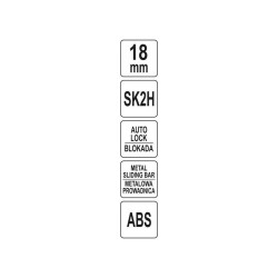 YATO Törhető pengés kés 18 mm extra éles (YT-75123) YATO Törhető pengés kés 18 mm extra éles (YT-75123)