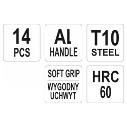 YATO Fafaragó kés készlet 14 részes (YT-75140)