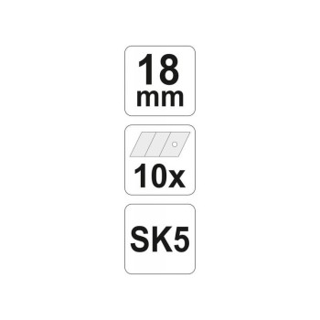 YATO Törhető penge 18 mm (10 db/cs) (YT-7529)