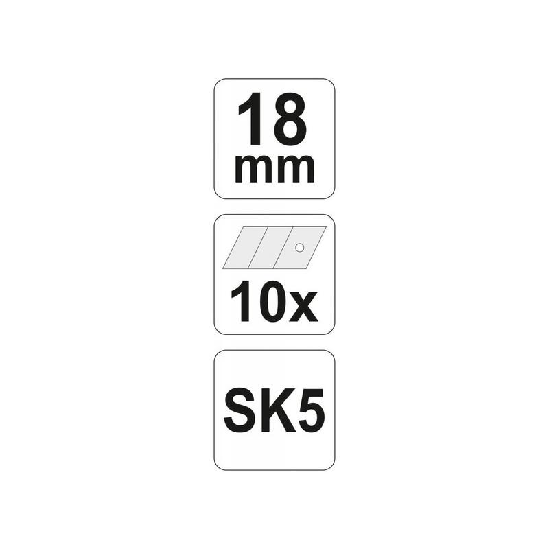 YATO Törhető penge 18 mm (10 db/cs) (YT-7529)