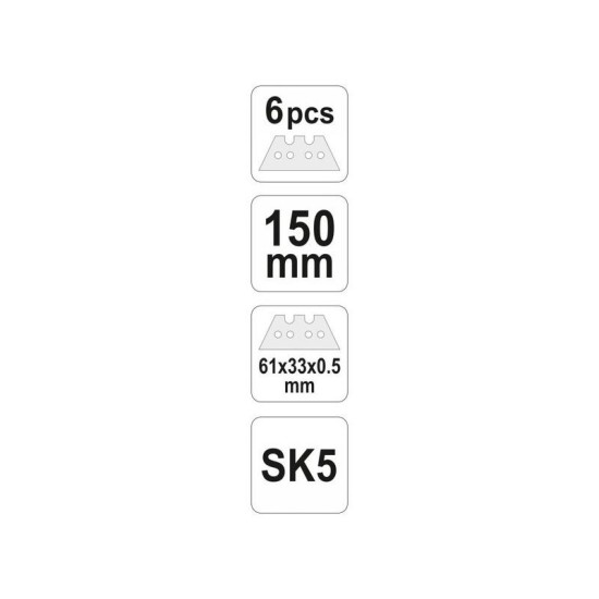 YATO Trapézpengés kés összecsukható + 5db penge (YT-7534) YATO Trapézpengés kés összecsukható + 5db penge (YT-7534)