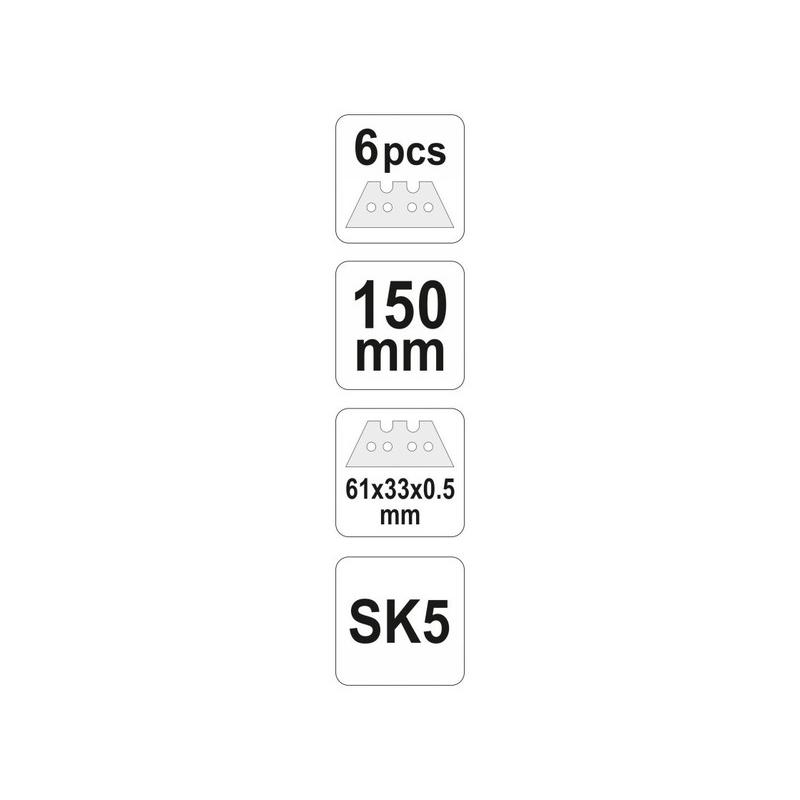 YATO Trapézpengés kés összecsukható + 5db penge (YT-7534)