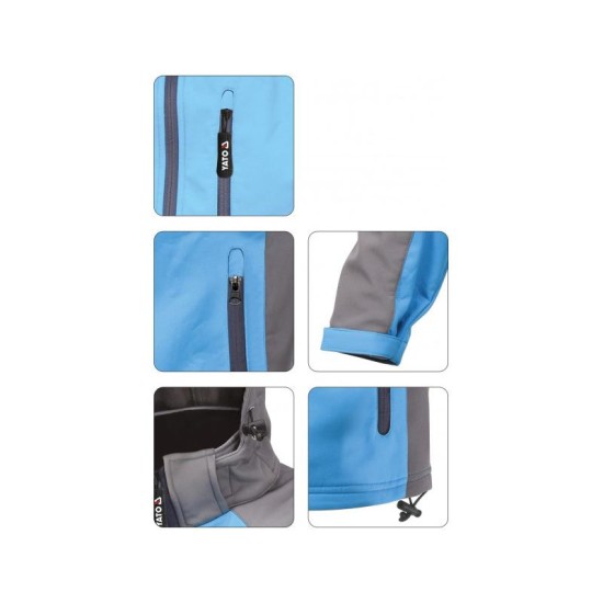 YATO Munkavédelmi softshell kabát kapucnival kék-szürke M-es méret (YT-79561) YATO Munkavédelmi softshell kabát kapucnival kék-szürke M-es méret (YT-79561)