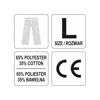 YATO Munkavédelmi hosszúnadrág L-es méret 5 zsebes Dan (YT-80287)