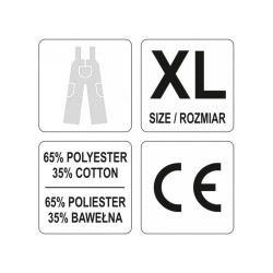 YATO Munkavédelmi kertésznadrág XL-es méret 7 zsebes Dan (YT-80293)