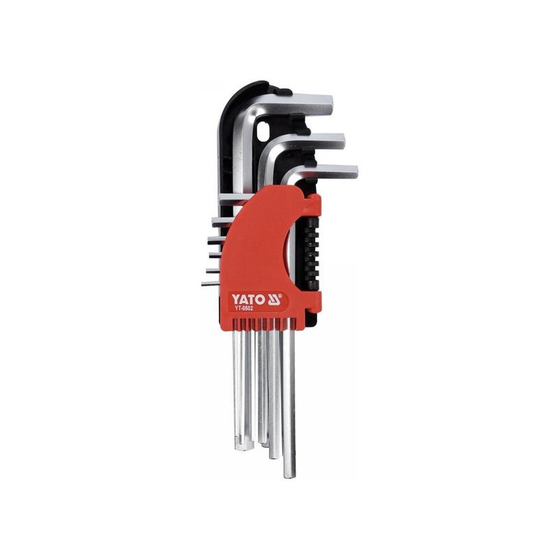 YATO Imbuszkulcs készlet 9 részes 2,0-10 mm CrV (YT-0502)