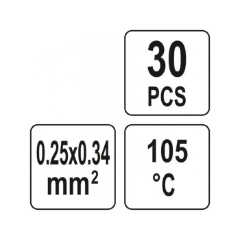 YATO Vízálló zsugorcső 0,25-0,34 mm2 (30 db/cs) (YT-81440)