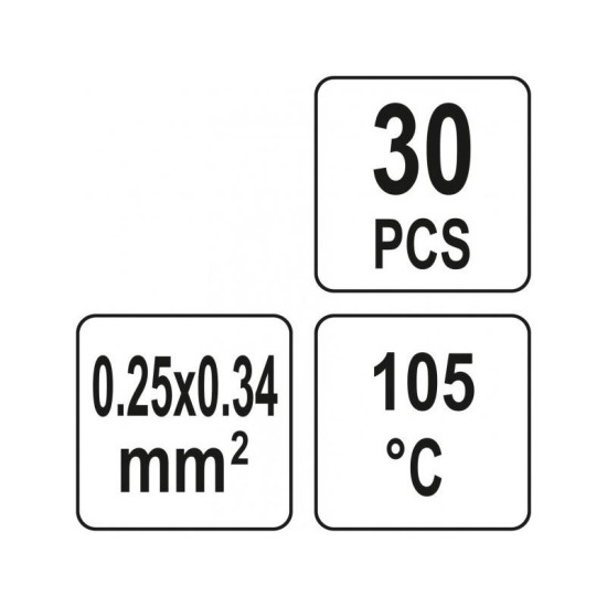 YATO Vízálló zsugorcső 0,25-0,34 mm2 (30 db/cs) (YT-81440)