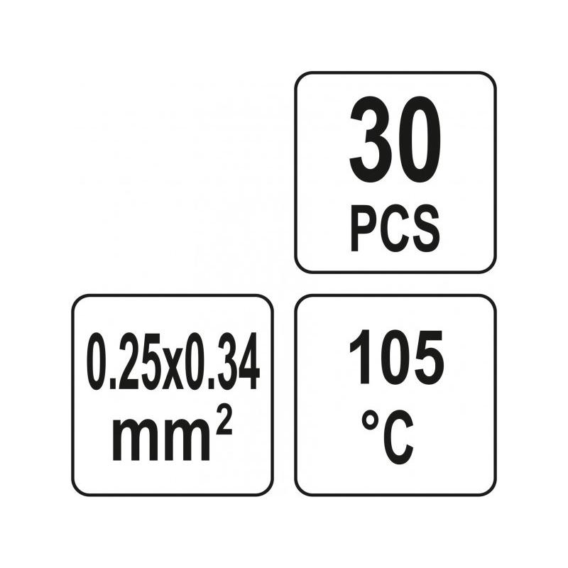 YATO Vízálló zsugorcső 0,25-0,34 mm2 (30 db/cs) (YT-81440)