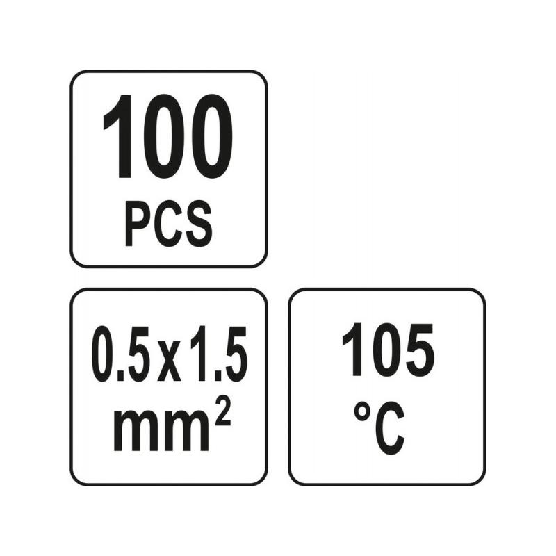 YATO Átlátszó zsugorcső 40 mm/0,5-1,5 mm2 (100 db/cs) (YT-81452)