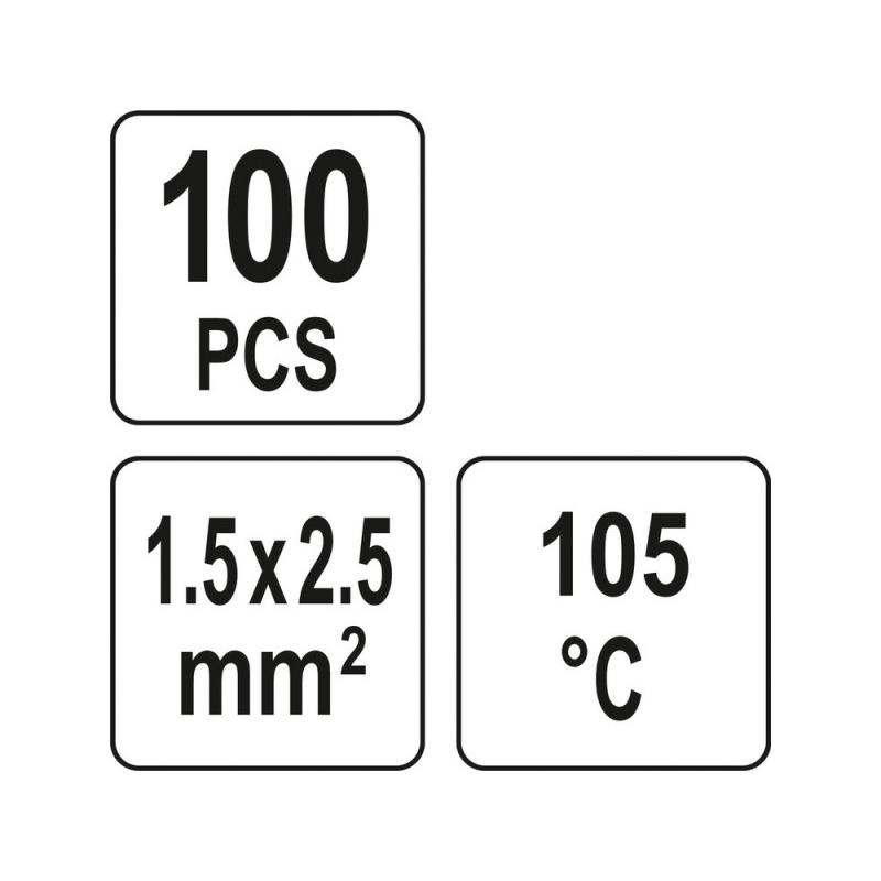 YATO Átlátszó zsugorcső 40 mm/1,5-2,5 mm2 (100 db/cs) (YT-81453)