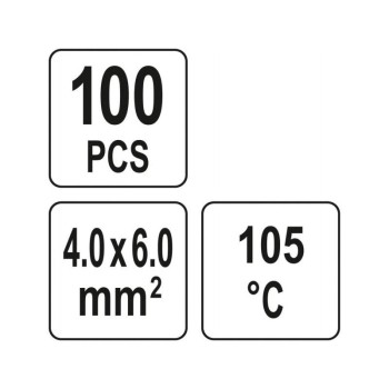 YATO Átlátszó zsugorcső 40 mm/4,0-6,0 mm2 (100 db/cs) (YT-81454)